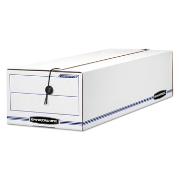 Bankers Box 00018 Liberty 9 in. x 24.25 in. x 7.5 in. Check and Form Boxes - White/Blue (12/Carton)