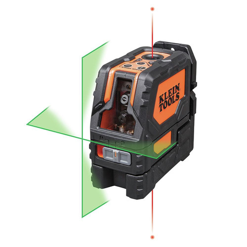 Klein Tools 93LCLG Self-Leveling Green Cordless Cross-Line Laser with Red Plumb Spot image number 0