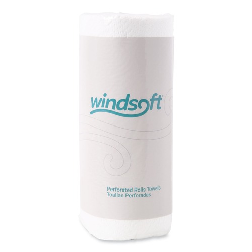 Paper Towels and Napkins | Windsoft WIN1220CT 11 in. x 8.8 in., 2 Ply, Kitchen Roll Towels - White (30 Rolls/Carton) image number 0