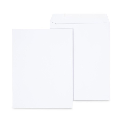 Universal UNV40101 10 in. x 13 in., #13 1/2, Square Flap, Self-Adhesive Closure - White (100/Box) image number 0