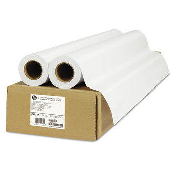 HP C2T52A Universal 42 in. x 66 ft. Adhesive Vinyl Poster Rolls - White (2-Rolls/Pack)