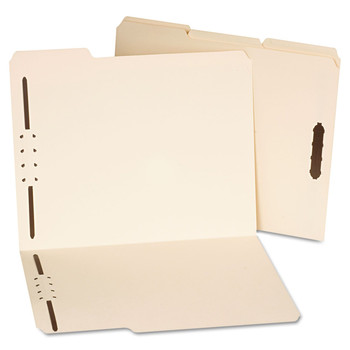 Universal UNV13420 1/3 Cut Tab Letter Size Deluxe Reinforced Top Tab Folders with Two Fasteners - Manila (50/Box)