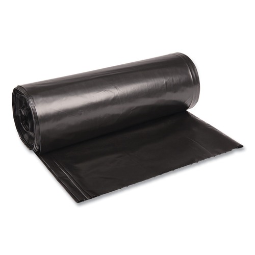Trash Bags | Boardwalk BWK523 1.6 mil 60 gal. Recycled Low-Density Polyethylene Can Liners - Black (10 Bags/Roll, 10 Rolls/Carton) image number 0