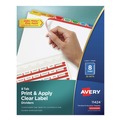 New Arrivals | Avery 11424 8 Color Tabs Print and Apply Index Maker Label Dividers - Clear (25 Sets/Box) image number 0