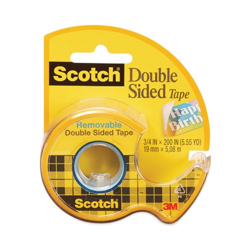 Friends and Family Sale - Save up to $60 off | Scotch 667 667 Double-Sided Removable Tape And Dispenser, 3/4-in X 400-in, Clear (1-Roll) image number 0