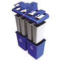 New Arrivals | Rubbermaid Commercial 1792372 92 gal. Four-Stream, Glutton Recycling Station - Blue image number 1
