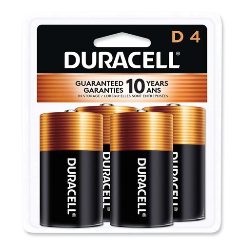 Batteries | Duracell MN1300R4Z Coppertop Alkaline D Batteries, 4/pack image number 0