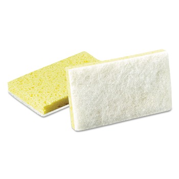 PRODUCTS | Scotch-Brite PROFESSIONAL 63 Light-Duty Scrubbing Sponge, #63, 3.6 X 6.1, 0.7-in Thick, Yellow/white, 20/carton