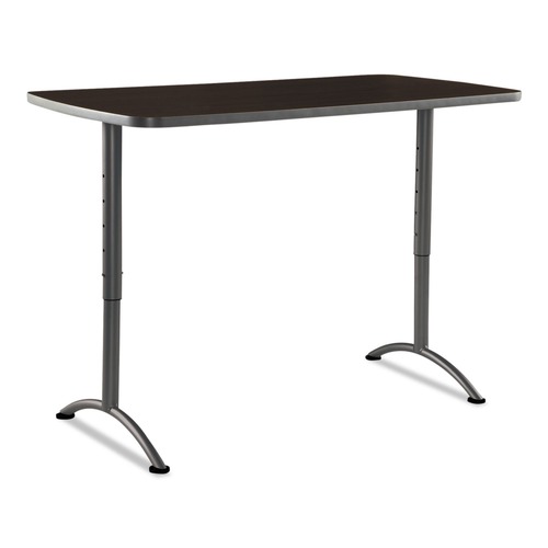test | Iceberg 69314 ARC 30 in. x 60 in. x 30 - 42 in. Rectangular Adjustable Height Table - Walnut/Gray image number 0