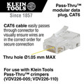 Klein Tools VDV826-703 50-Piece Pass-Thru RJ45/ CAT6 Modular Data Plug Connector Set image number 1