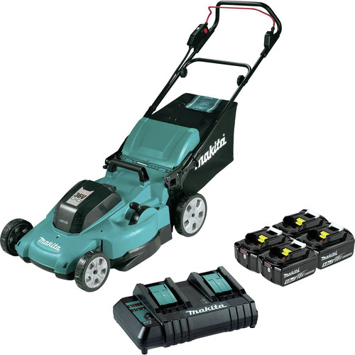 Makita XML10CT1 18V X2 (36V) LXT Lithium-ion 21 in. Cordless Lawn Mower Kit with 4 Batteries (5 Ah) image number 0