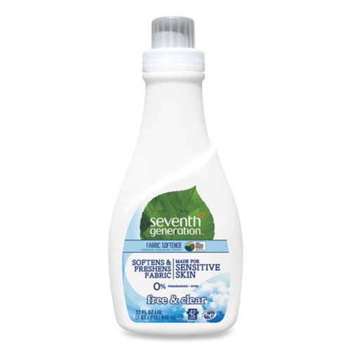 Seventh Generation SEV 22833 Natural Liquid Fabric Softener, Free And Clear, 42 Loads, 32 Oz Bottle, 6/carton image number 0