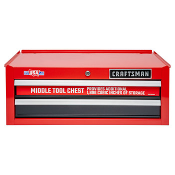 Craftsman CMST22622RB 2000S 26-1/2 in. x 12 in. x 12-1/4 in. 2 Drawer Middle Chest - Red/Black
