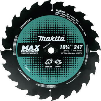 Makita E-07272 10-1/4 in. 24T Carbide-Tipped Max Efficiency Framing Circular Saw Blade
