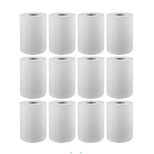 Paper Towels and Napkins | Windsoft WIN109 1-Ply 8 in. x 350 ft. Hardwound Paper Towel Rolls - White (12 Rolls/Carton) image number 0
