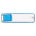 Rubbermaid Commercial Microfiber Wet Room Pads, 24 in. Long, Split Nylon/Polyester Blend, Blue - 12 scrubber wet pads per case.