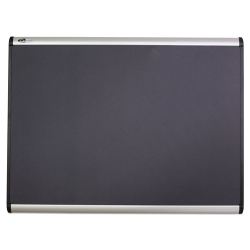 Quartet MB547A Prestige Plus Aluminum Frame 72 in. x 48 in. Magnetic Fabric Bulletin Board - Gray/Silver image number 0