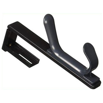 Universal UNV08607 Recycled Plastic Cubicle Double Coat Hook - Charcoal