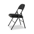 Alera ALEFC97B Two-Brace Fabric Back Steel Folding Chair - Graphite (4-Piece/Carton) image number 1