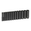 Grey Pneumatic 1313XD 13-Piece 1/2 in. Drive 6-Point SAE Extra Deep Impact Socket Set image number 0