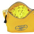 Klein Tools 5539YEL 10 in. x 3.5 in. x 8 in. Canvas Zipper Consumables Tool Pouch - Yellow image number 1