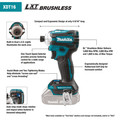 Makita XT507PG 18V LXT Brushless Lithium-Ion Cordless 5-Tool Combo Kit with 2 Batteries (6 Ah) image number 10