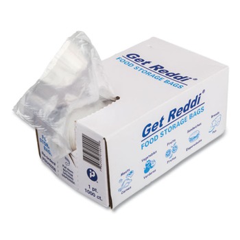 Inteplast Group PB040208 16 oz. 0.68 mil 4 in. x 8 in. Food Bags - Clear (1000/Carton)