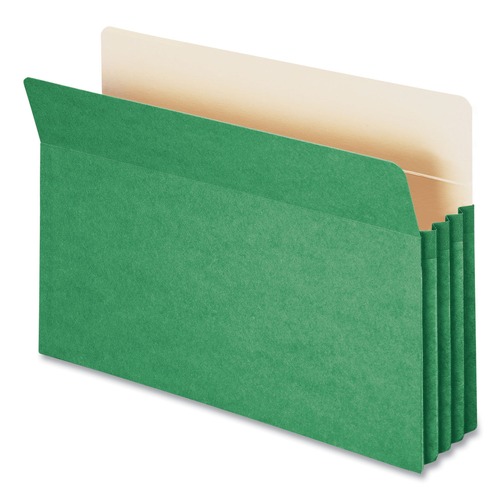Smead 74226 Colored File Pockets, 3.5-in Expansion, Legal Size, Green image number 0