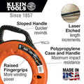 Wire & Conduit Tools | Klein Tools 56002 65 ft. x 1/8 in. Wide Steel Pull Line Fish Tape image number 4