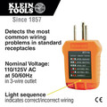 Detection Tools | Klein Tools RT110 AC Electrical Receptacle Outlet Tester image number 1