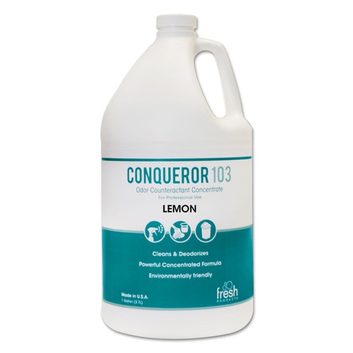 Fresh Products 1-WB-LE Conqueror 103 Odor Counteractant Concentrate, Lemon, 1 Gal Bottle, 4/carton image number 0