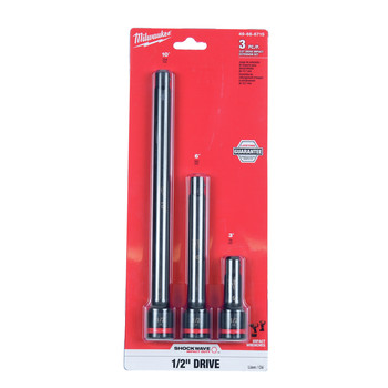HAND TOOLS | Milwaukee 49-66-6715 3-Piece SHOCKWAVE 1/2 in. Drive Extension Set