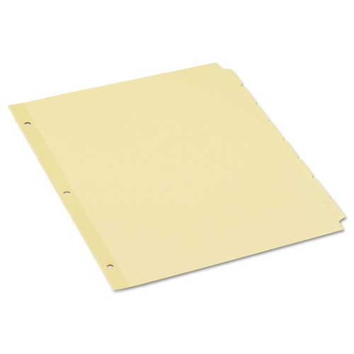 Universal UNV20846 8 Tab 11 in. x 8.5 in. Self-Tab Index Dividers - Buff (24 Sets/Box) image number 0