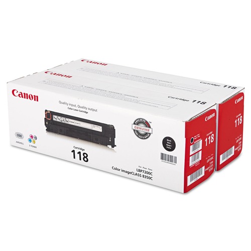 Canon 2662B004 118 3400 Page Yield Toner Cartridge - Black (2/Pack) image number 0