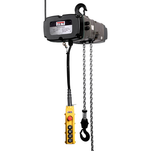 JET 140238 230V 11 Amp TS Series 2 Speed 1 Ton 20 ft. Lift 3-Phase Electric Chain Hoist image number 0