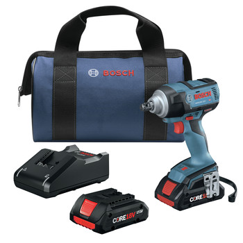 IMPACT WRENCHES | Factory Reconditioned Bosch GDS18V-221B25-RT 18V EC Brushless Lithium-Ion 1/2 in. Cordless Impact Wrench Kit (4 Ah)