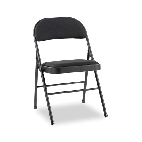 Alera ALEFC97B Two-Brace Fabric Back Steel Folding Chair - Graphite (4-Piece/Carton) image number 0