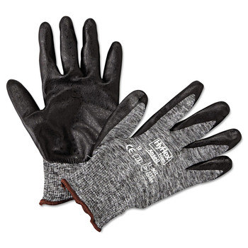 AnsellPro 103384 HyFlex Light Duty Nitrile Foam Gloves - Size 9, Black/Gray (12 Pairs)