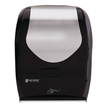 San Jamar T1470BKSS 16.5 in. x 9.75 in. x 12 in. Smart System with iQ Sensor Towel Dispenser - Black/Silver