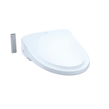 TOTO SW3044#01 WASHLET S500e Elongated Bidet Toilet Seat with ewaterplus and Classic Lid (Cotton White)