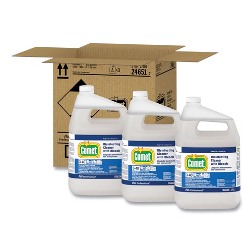 Comet 24651 1 gal. Bottle Disinfecting Cleaner with Bleach (3/Carton) image number 0