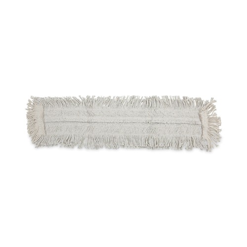New Arrivals | Boardwalk BWK1636 36 in. x 5 in. Cotton/Synthetic Disposable Dust Mop Head with Sewn Center Fringe - White image number 0