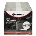 $99 and Under Sale | Innovera IVR85826 50/Pack CD/DVD Slim Jewel Cases - Clear/Black image number 4