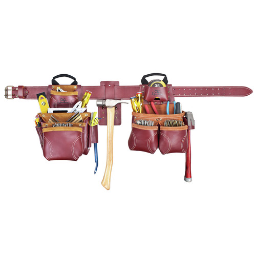 Tool Belts | CLC 21455 19 Pocket - Top of the Line Pro Framer's Heavy Duty Leather Combo Tool Belt System - Large image number 0