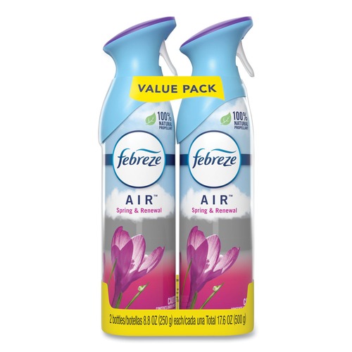 Odor Control | Febreze 97805PK Air, Spring And Renewal, 8.8 Oz Aerosol Spray, 2/pack image number 0
