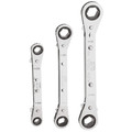 Klein Tools 68244 3-Piece Reversible Ratcheting Offset Box Wrench Set image number 0
