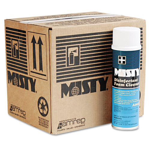 Cleaning & Janitorial Supplies | Misty 1001907 19 oz. Aerosol Disinfectant Foam Cleaner - Fresh Scent (12/Carton) image number 0