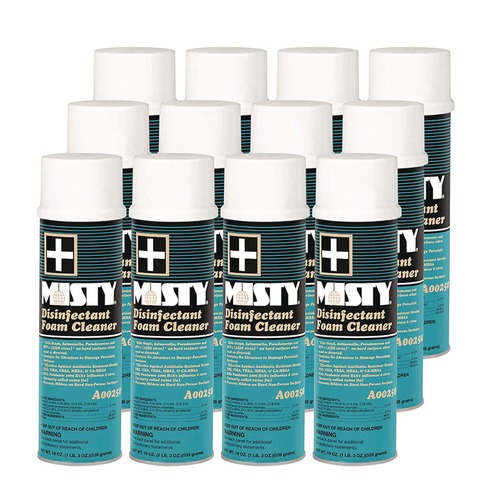 Cleaning & Janitorial Supplies | Misty 1001907 19 oz. Aerosol Disinfectant Foam Cleaner - Fresh Scent (12/Carton) image number 0