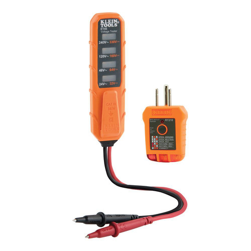 New Arrivals | Klein Tools ET45VP GFCI Outlet and AC/DC Voltage Electrical Test Kit image number 0