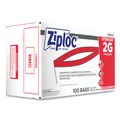Ziploc 682253 15 in. x 13 in. 1.75 mil 2 Gallon Double Zipper Storage Bags - Clear (100/Carton) image number 2